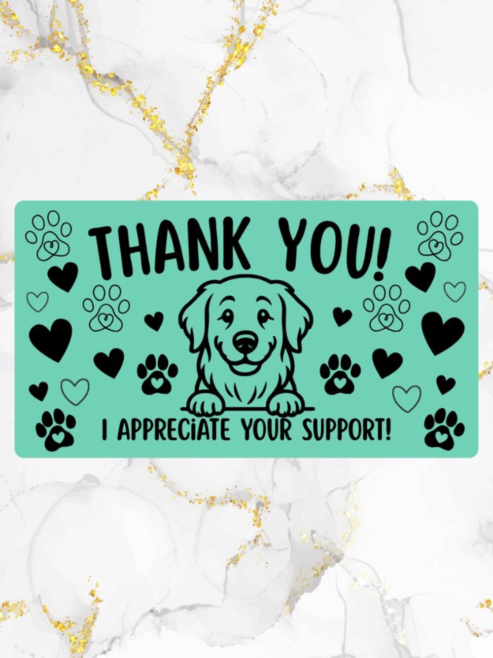 100 Cute Dog Thank You Stickers for Packaging | Small Business Labels - Picture 3 of 12